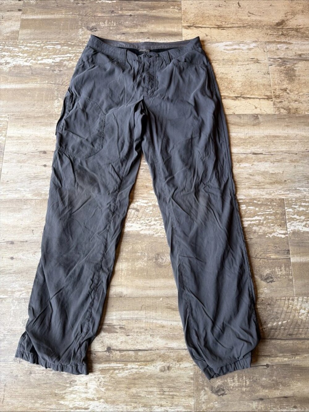 EDDIE BAUER Fleece Lined Outdoor Pants Gray Trail Hiking Men’s 32x34